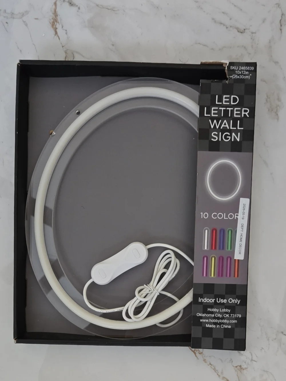 LED Letter Wall Sign – White Neon 